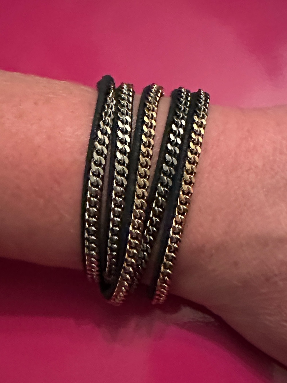 Gold and Silver Multi-Row Wrap Bracelet - Women Jewelry